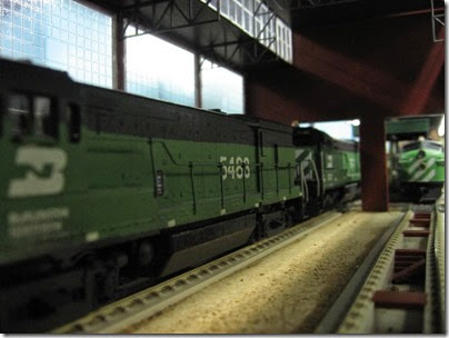 IMG_5443 Burlington Northern U30B #5483 on the LK&R HO-Scale Layout at the WGH Show in Portland, OR on February 17, 2007