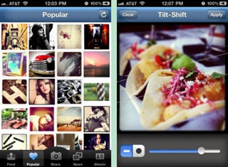 Free Instagram Photo Sharing App Interface on iPhone