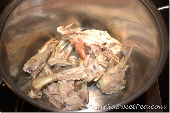 Turkey Legs and Wings in Pot