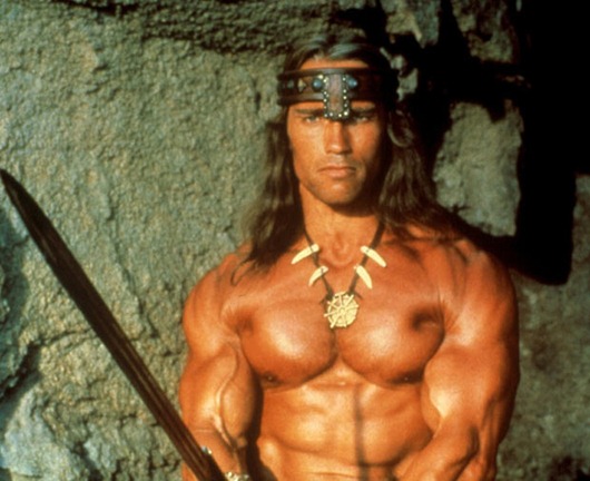 'CONAN THE BARBARIAN' FILM STILLS - 1982...No Merchandising. Editorial Use Only<br /> Mandatory Credit: Photo by Everett Collection / Rex Features ( 415401e )<br /> Arnold Schwarzenegger<br /> 'CONAN THE BARBARIAN' FILM STILLS - 1982<br /> <br />