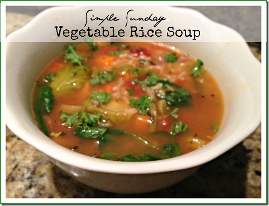 simple sunday veg soup