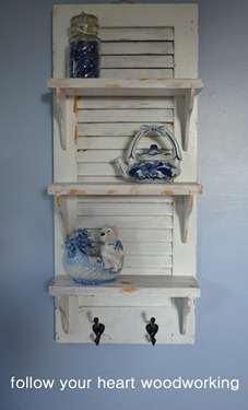 repurposed shutter shelf