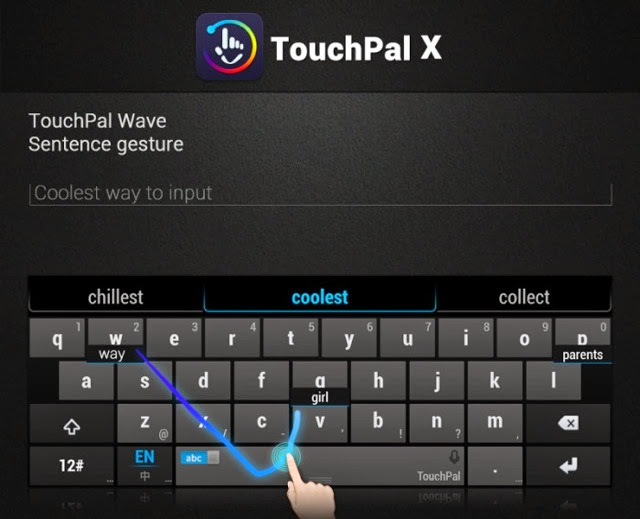TouchPal X Keyboard Wave Gesture Typing 700x568