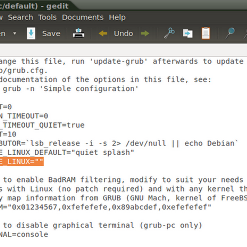 /Etc/default/Grub. Gedit Linux. Gedit Ubuntu. Grub Linux. Quite true