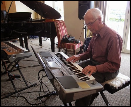 Guest artist, John Perkin, gave us a mini-concert of about 25 minutes using the Korg Pa900. Photo courtesy of Dennis Lyons