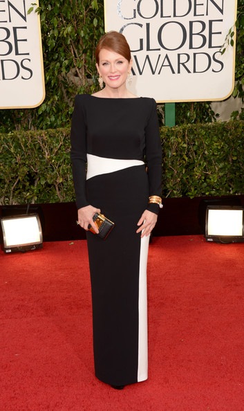 Julianne Moore arrives at the 70th Annual Golden Globe Awards
