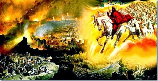 Jesus White Horse leading Saints 2