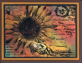 sunflower collage stamp