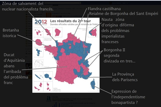 resultas de las eleccions 2012 en mapa