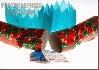 broken open christmas cracker with hat joke and novelty item usually used at christmas
