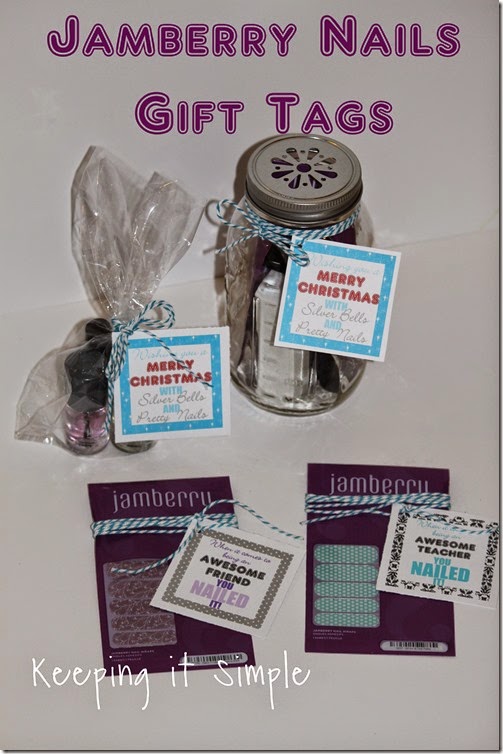 Jamberry nails gift with printable tags
