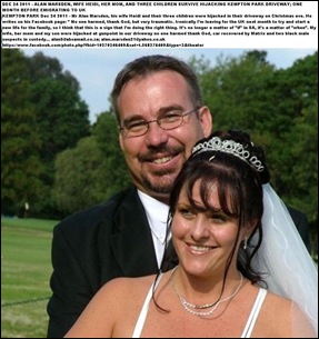 Marsden Alan and Heidi Kempton Park couple hijacked with 3 kids Dec 24 2011 driveway one month before emigration to UK