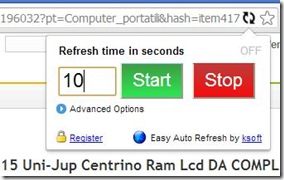 Estensione Easy Auto Refresh Chrome per aggiornare pagine internet in automatico