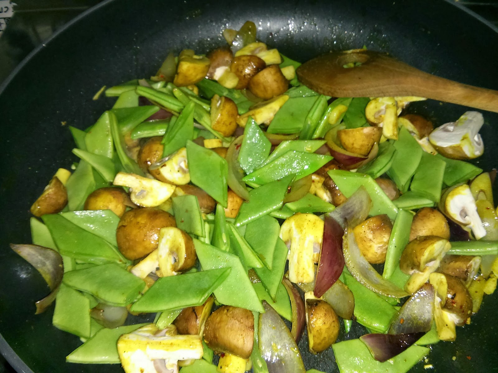 My daily vegan food: Grünkern-Gemüse-Pfanne