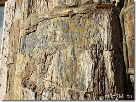 Oct 31, 2012: Gas station built of petrified wood by W.G. Brown in 1933