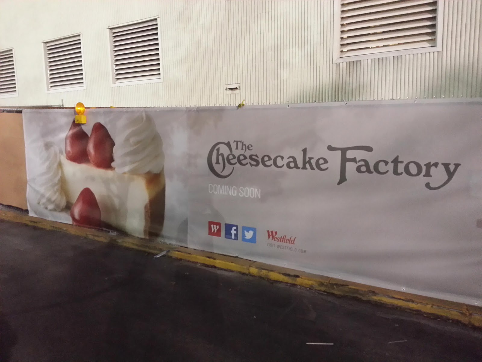 Robert Dyer Bethesda Row CHEESECAKE FACTORY SOON" SIGNAGE UP