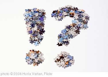 'Punctuation marks made of puzzle pieces' photo (c) 2008, Horia Varlan - license: http://creativecommons.org/licenses/by/2.0/
