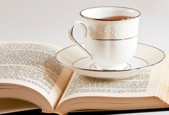 Cup and Saucer on Book