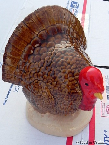 thrifted ceramic turkey