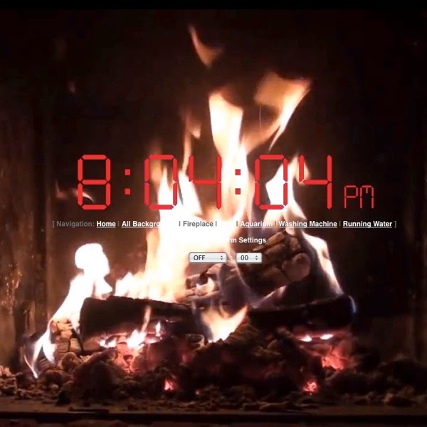 Clock over a fireplace video