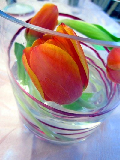modern tulip centerpiece | Ideas in Bloom