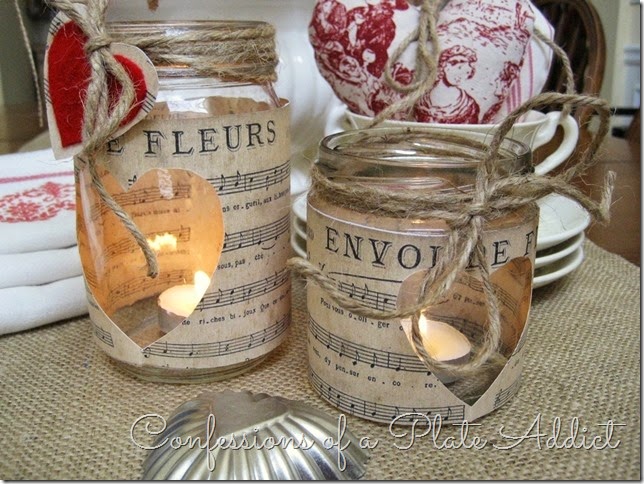 CONFESSIONS OF A PLATE ADDICT Vintage French Sheet Music Candles