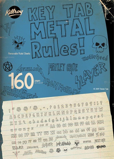 20-Key-Tab-Metal-font
