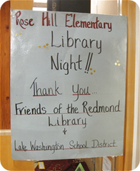 Library Night - sponsored by the Friends of the Redmond Library
