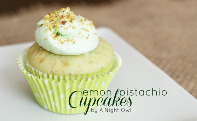 lemon pistachio cupcakes