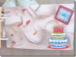 Cape Kellys birthday book blow out the candles frosting page
