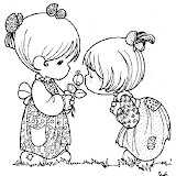 niñas huelen flor pm