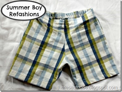 Men's Shirt to Boy's Shorts Refashion