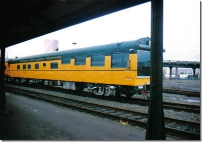 005-1 C&NW Inspection Car #420 Fox River at Portland Union Station in September 1995
