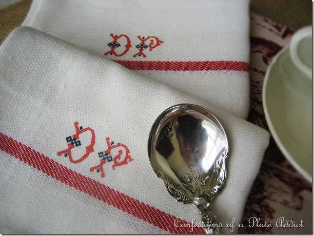 CONFESSIONS OF A PLATE ADDICT No-Sew Vintage-Look French Tea Towels