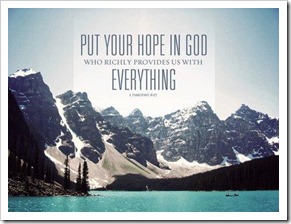 Put your hope in God