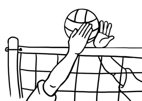 photo Dibujos De Voleibol A Color de voleibol para colorear faciles