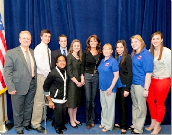 Palin with CPAC attendees and volunteers