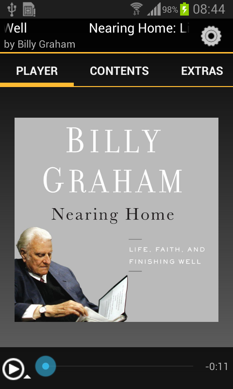 Android application Nearing Home (Billy Graham) screenshort