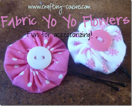 Crafty Cousins' tutorial for yo yo flower bobby pins (19)