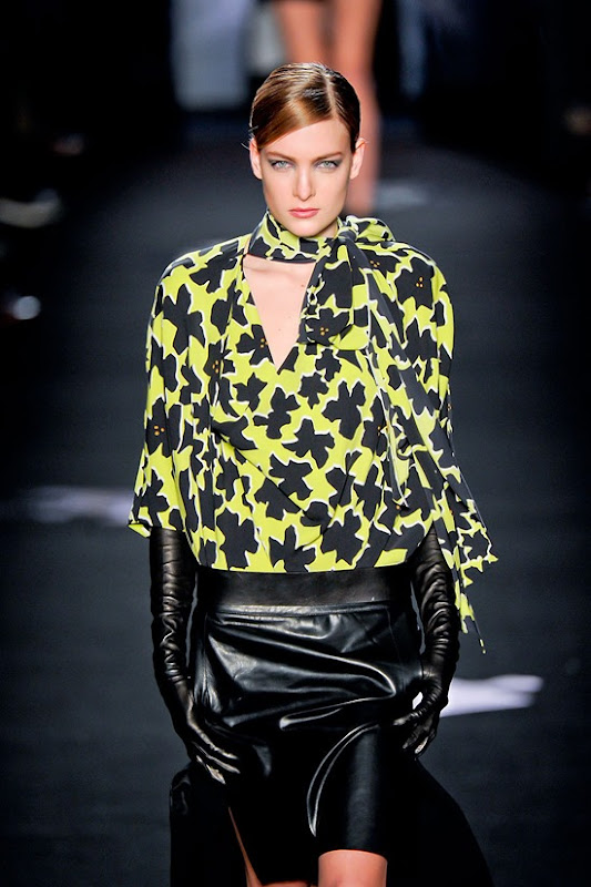 Diane von Furstenberg Fall 2012 leaf-print