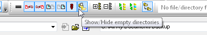 DiffDog Show/Hide empty directories toolbar button