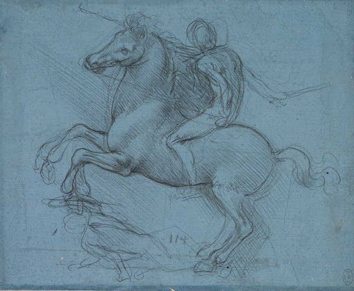 Study for an equestrian monument (recto)