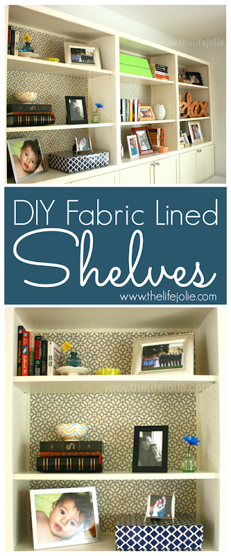 fabric lines shelves