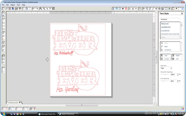 Sihouette screen shot Sihouette screen shot