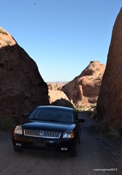 Driving through the rocks