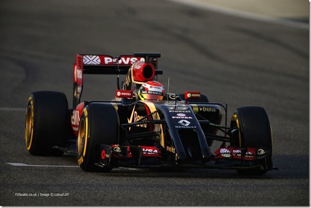 2014 F1 Pre Season Test 2 - Day 4
Bahrain International Circuit, Bahrain.
Saturday 22 February 2014.
Pastor Maldonado, Lotus E22 Renault.
World Copyright: Glenn Dunbar/Lotus F1.
ref: Digital Image _W2Q4561