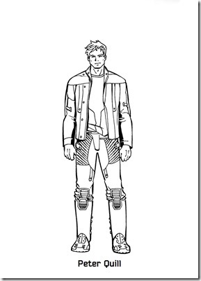 peter quill para colorear