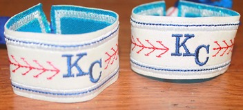 Personalized Baseball bracelet kissed by a frog custom teams gifts kansas city royals spring training surprise arizona 1