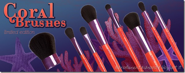 coral brushes neve cosmetics