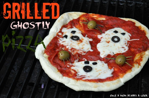 Grilled Ghostly Pizza